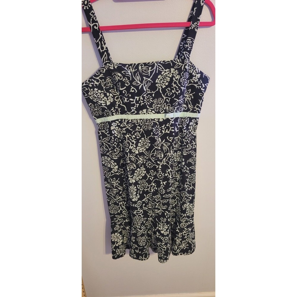 2/$13 Deals Women's R&K Originals Black/Teal Floral Dress Size 10 - Picture 2 of 16